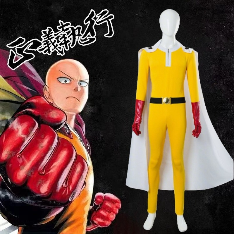 Anime Cosplay One Punch Man - One Punch Man Saitama Cosplay Kostuum