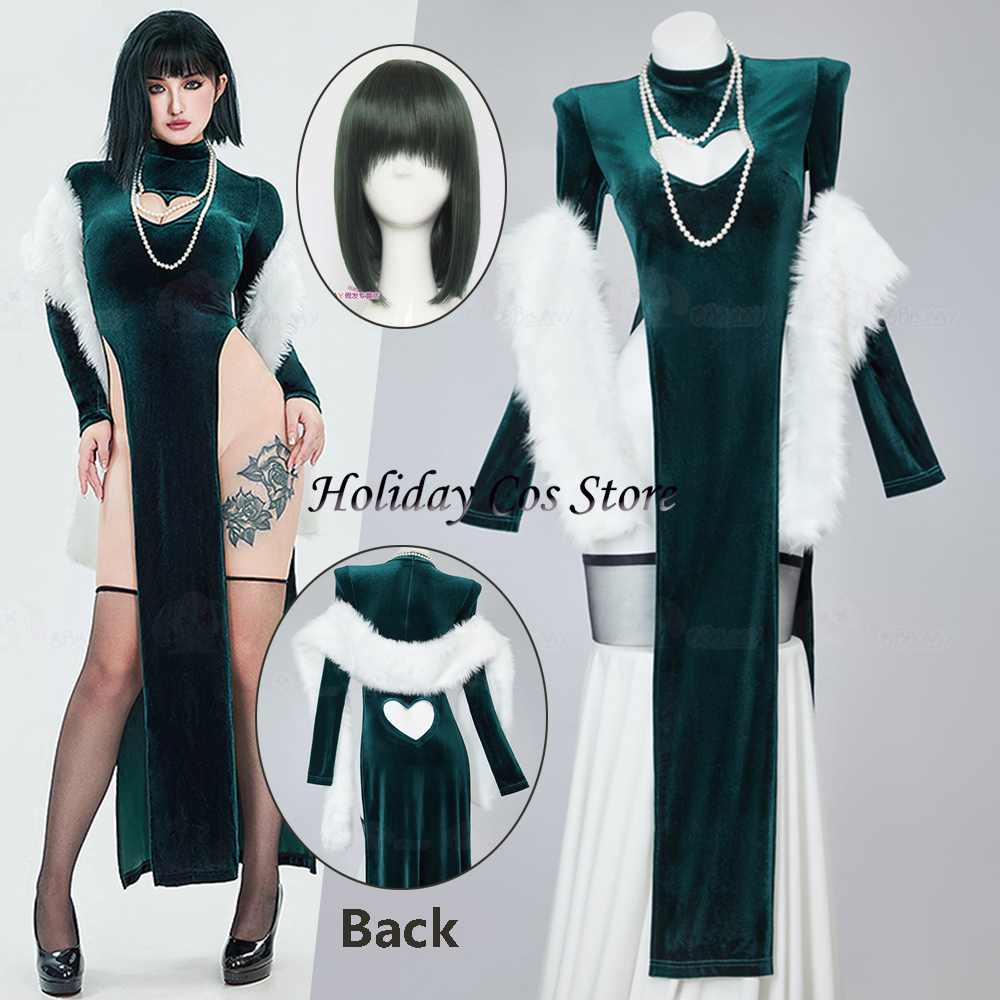 Anime Cosplay One Punch Man - EEN PUNCH-MAN Fubuki Cheongsam Cosplay Kostuum