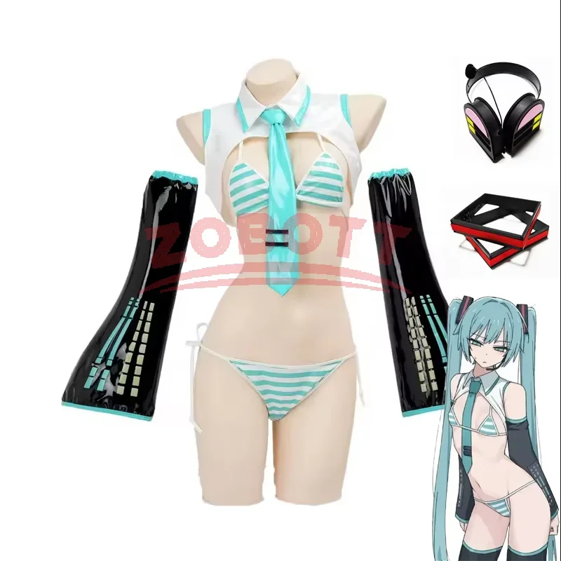 Anime Cosplay Bikini - Anime Miku Cosplay Miku Formulepakken Cosplay