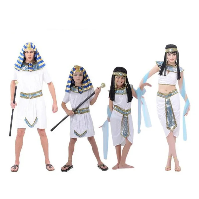Egypt Cosplay Anime - Kinderen Witte Egyptische Farao Cleopatra Volwassen