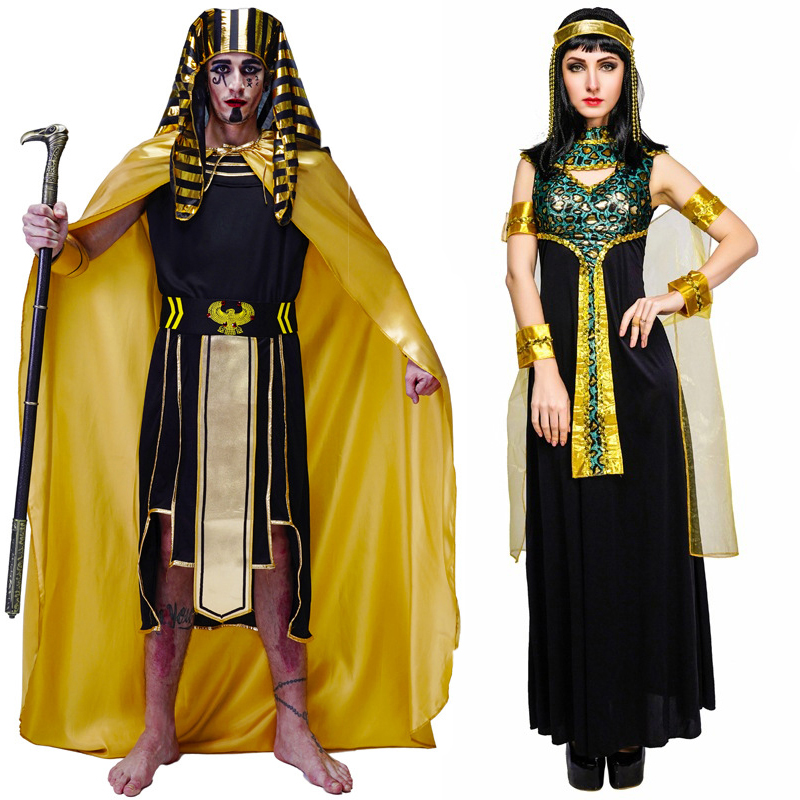 Egypt Cosplay Anime - Halloween Mannen Oude Egyptische Koningin Kostuum