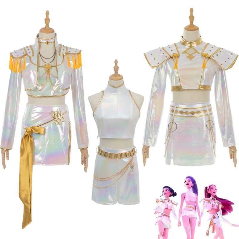 Anime Cosplay Mujer - Cosplay Kostuum PU Leer Wit Zingen