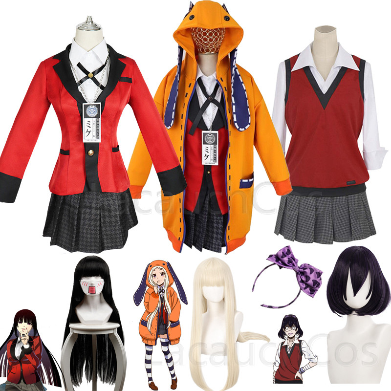 Anime Cosplay Kakegurui - anime gekke opwinding Jabami Yumeko Cosplay