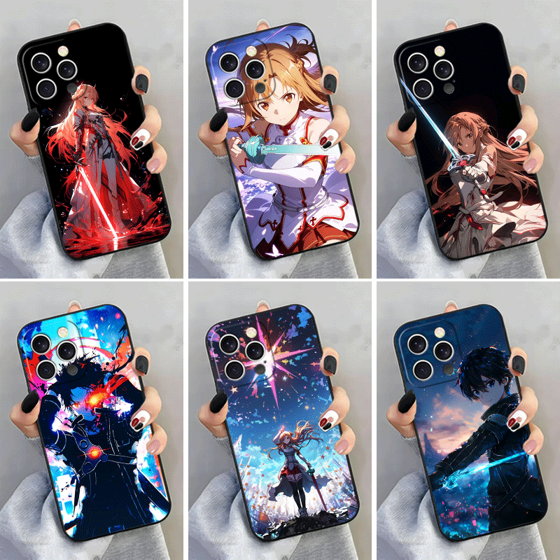 Sword Art Online Cape - Zachte siliconen telefoonhoes voor iPhone 15