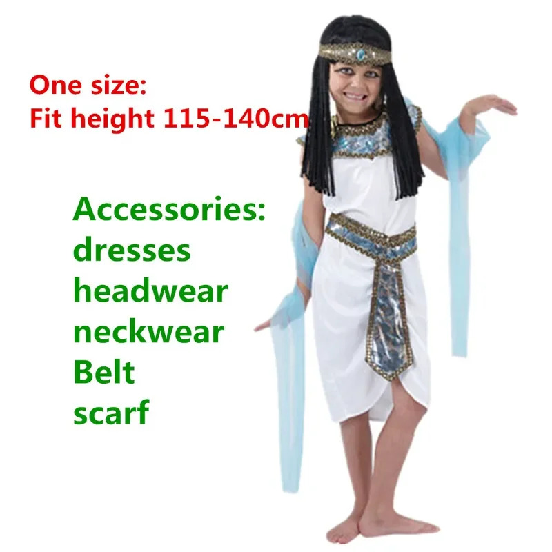Kinderen Witte Egyptische Fara - Egypt Cosplay Anime recensie en prijs