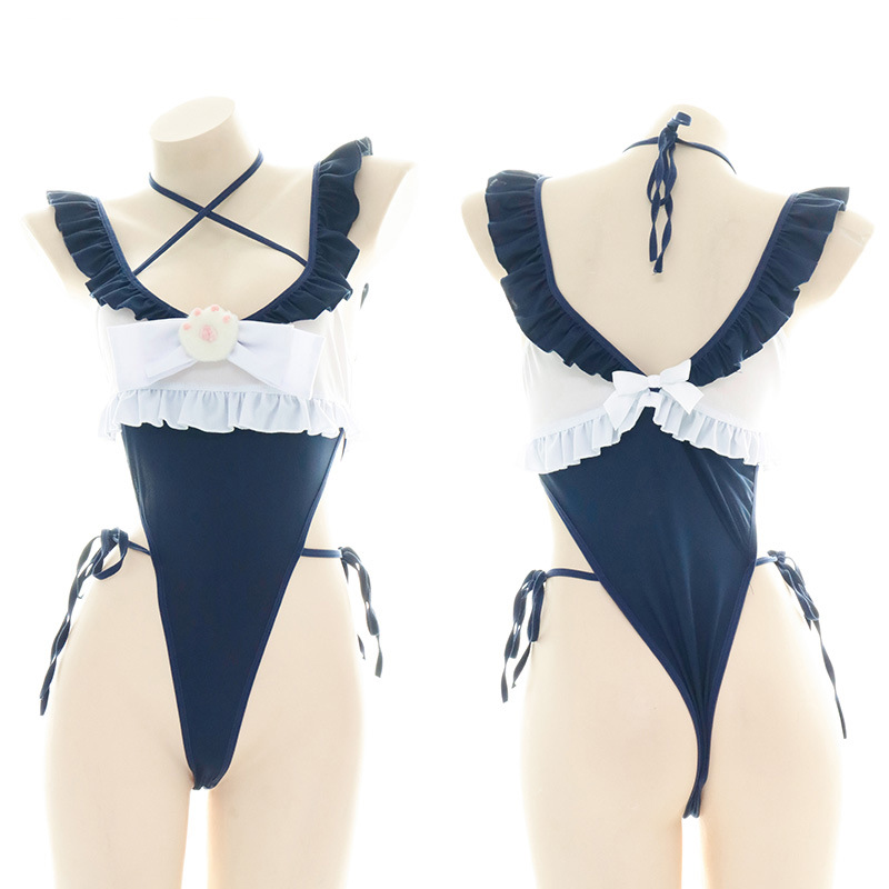 Leuke gegolfde rand eendelig b - Anime Cosplay Bikini recensie en prijs