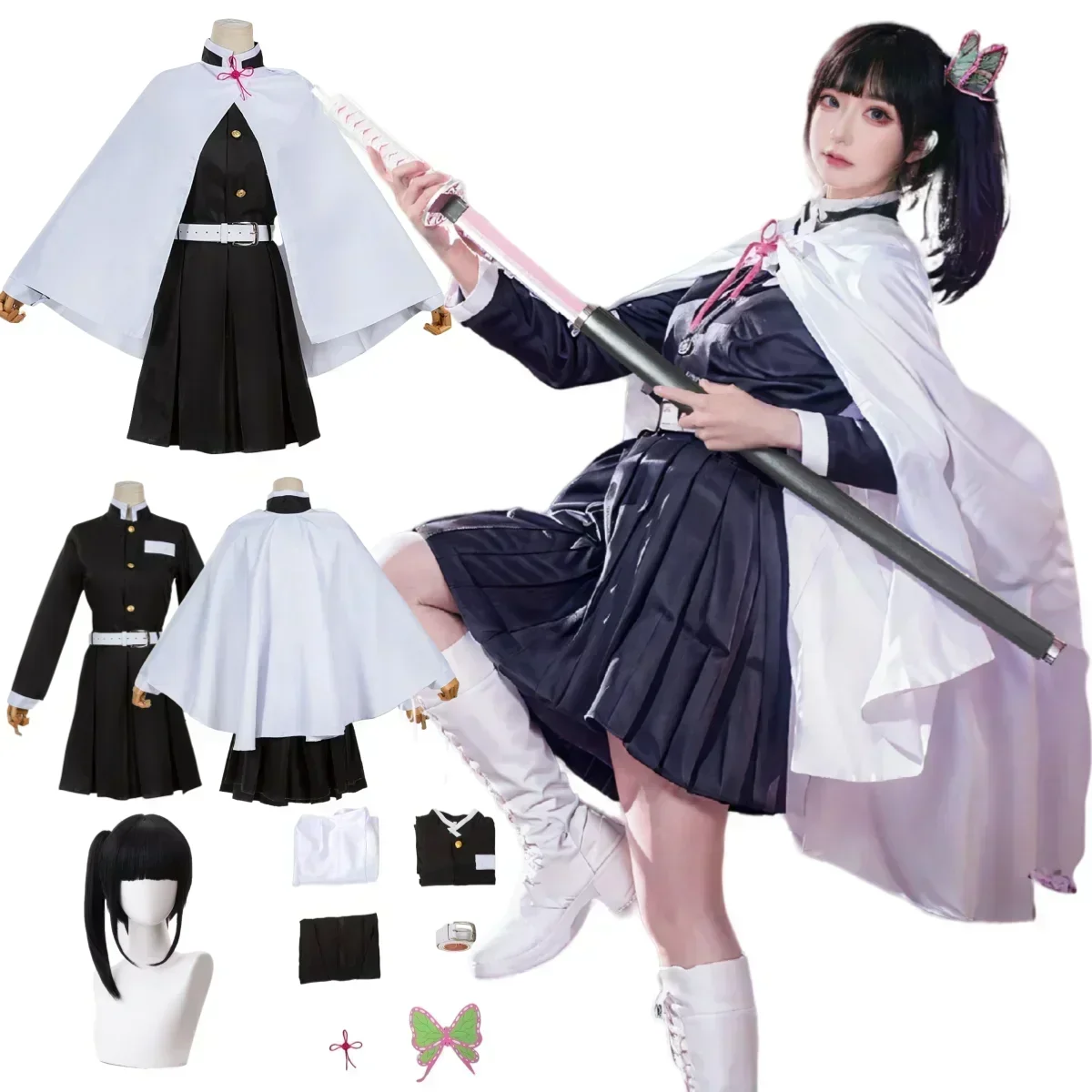 Halloween Tsuyuri Kanao Cospla - Demon Slayer Haori recensie en prijs
