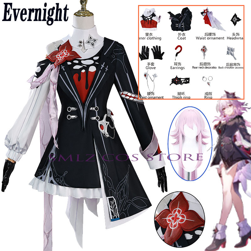 Nieuw Evernight Cosplay Honkai - Anime Cosplay Dress For Women recensie en prijs
