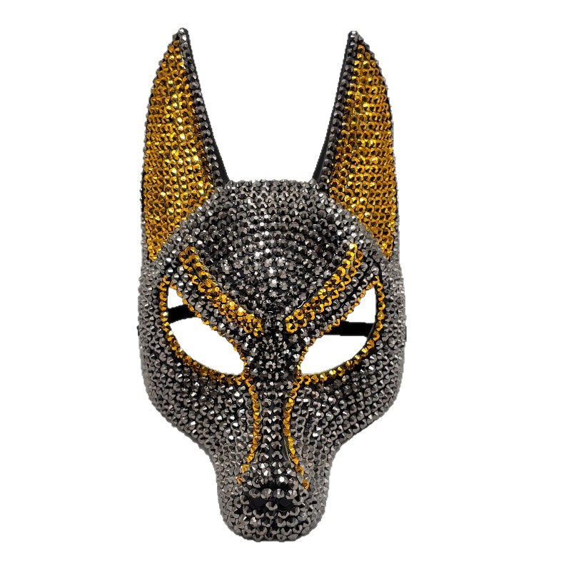 Sprankelende Strass Anubis Mas - Egypt Cosplay Anime recensie en prijs